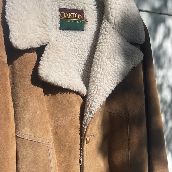 Vintage 70's Suede Sherpa lined Ranchers/Yellowstone Coat/Jacket -Oakton - Picture 12 of 17